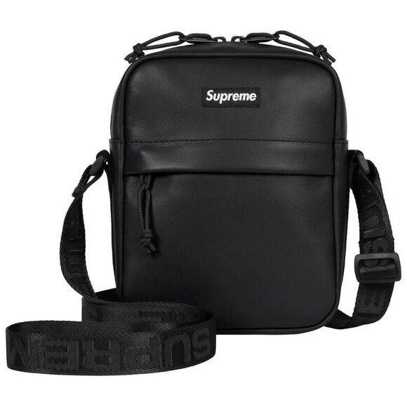 Supreme Other - Supreme FW23 Leather Shoulder Bag Black